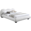  Color_Cream  Size_King  -- Hyde Cream Boucle Fabric Upholstered King Bed IMAGE 2