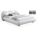 Meridian Hyde Cream Boucle Fabric Queen Bed (3 Boxes) IMAGE 11
