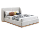 Meridian Jardin Cream Boucle Fabric Full Bed (3 Boxes) IMAGE 1