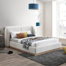  Size_King -- Jardin Cream Boucle Fabric Upholstered King Bed IMAGE 2