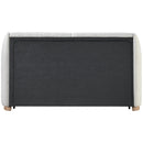  Size_Queen -- Jardin Cream Boucle Fabric Upholstered Queen Bed IMAGE 4