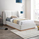  Size_Twin -- Jardin Cream Boucle Fabric Upholstered Twin Bed IMAGE 2