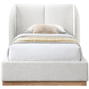  Size_Twin -- Jardin Cream Boucle Fabric Upholstered Twin Bed IMAGE 3