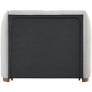  Size_Twin -- Jardin Cream Boucle Fabric Upholstered Twin Bed IMAGE 4