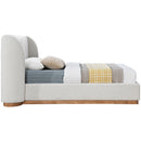 Size_Twin -- Jardin Cream Boucle Fabric Upholstered Twin Bed IMAGE 5