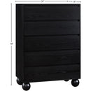  Color_Black -- Meridian Kent 5 Drawer Chest IMAGE 10