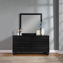  Meridian Kent Black Ash Wood Mirror IMAGE 2