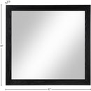  Meridian Kent Black Ash Wood Mirror IMAGE 6