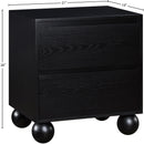  Color_Black -- Meridian Kent 2 Drawer Nightstand IMAGE 10