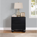  Color_Black -- Meridian Kent 2 Drawer Nightstand IMAGE 2