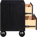  Color_Black -- Meridian Kent 2 Drawer Nightstand IMAGE 4