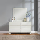  Meridian Kent Cream Ash Wood Mirror IMAGE 2