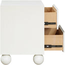  Color_Cream -- Kent Cream Ash Wood Nightstand IMAGE 4