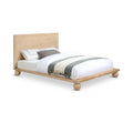  Color_Natural Size_Queen -- Kent Natural Ash Wood Queen Bed IMAGE 1