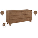  Color_Walnut -- Kent Walnut Ash Wood Dresser IMAGE 10