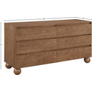  Color_Walnut -- Kent Walnut Ash Wood Dresser IMAGE 11