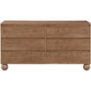 Color_Walnut -- Kent Walnut Ash Wood Dresser IMAGE 4