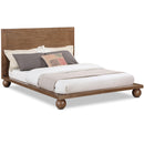  Color_Walnut  Size_King  -- Kent Walnut Ash Wood King Bed IMAGE 1