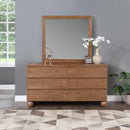  Meridian Kent Walnut Ash Wood Mirror IMAGE 2