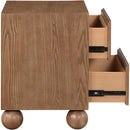  Color_Walnut -- Kent Walnut Ash Wood Nightstand IMAGE 4
