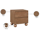  Color_Walnut -- Kent Walnut Ash Wood Nightstand IMAGE 9