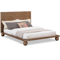  Color_Walnut Size_Queen -- Kent Walnut Ash Wood Queen Bed IMAGE 1