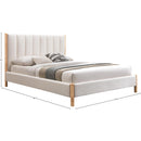 Meridian Kona Cream Polyester Fabric King Bed IMAGE 7