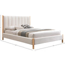  Color_Cream/ Natural  Size_Queen  -- Kona Cream Fabric Upholstered Queen Bed IMAGE 7