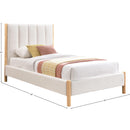  Color_Cream/ Natural  Size_Twin  -- Kona Cream Fabric Upholstered Twin Bed IMAGE 7