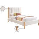  Color_Cream/ Natural  Size_Twin  -- Kona Cream Fabric Upholstered Twin Bed IMAGE 8