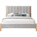 Color_Grey/ Natural  Size_Full  -- Kona Grey Fabric Upholstered Full Bed IMAGE 3