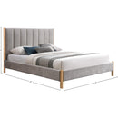  Color_Grey/ Natural  Size_Full  -- Kona Grey Fabric Upholstered Full Bed IMAGE 7