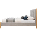  Color_Grey/ Natural  Size_Queen  -- Kona Grey Fabric Upholstered Queen Bed IMAGE 4