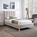  Color_Grey/ Natural  Size_Twin  -- Kona Grey Fabric Upholstered Twin Bed IMAGE 2