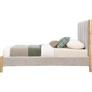  Color_Grey/ Natural  Size_Twin  -- Kona Grey Fabric Upholstered Twin Bed IMAGE 4