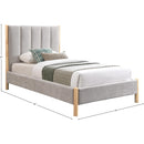  Color_Grey/ Natural  Size_Twin  -- Kona Grey Fabric Upholstered Twin Bed IMAGE 7