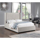  Color_Beige/ Black  Size_Full  -- Meridian Logan Upholstered Platform Bed IMAGE 2