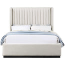  Color_Beige/ Black  Size_Full  -- Meridian Logan Upholstered Platform Bed IMAGE 3