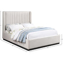  Color_Beige/ Black  Size_Full  -- Meridian Logan Upholstered Platform Bed IMAGE 8