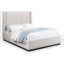  Color_Beige/ Black  Size_King  -- Logan Beige Linen Textured Fabric Upholstered King Bed IMAGE 8