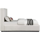  Color_Beige/ Black  Size_Twin  -- Logan Beige Linen Textured Fabric Upholstered Twin Bed IMAGE 4