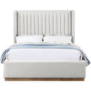  Color_Cream/ Natural  Size_Full  -- Logan Cream Linen Textured Fabric Upholstered Full Bed IMAGE 3