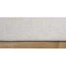 Meridian Logan Cream Linen Textured Fabric King Bed IMAGE 7