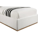  Color_Cream/ Natural  Size_Twin  -- Logan Cream Linen Textured Fabric Upholstered Twin Bed IMAGE 6