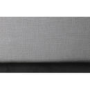Meridian Logan Grey Linen Textured Fabric Queen Bed IMAGE 7