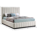  Color_Beige/ Black  Size_Queen  -- Lucia Beige Linen Textured Fabric Upholstered Queen Bed IMAGE 12