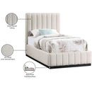  Color_Beige/ Black  Size_Twin  -- Lucia Beige Linen Textured Fabric Upholstered Twin Bed IMAGE 12