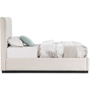  Color_Beige/ Black  Size_Twin  -- Lucia Beige Linen Textured Fabric Upholstered Twin Bed IMAGE 4