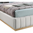  Color_Cream/ Natural  Size_Full  -- Lucia Cream Linen Textured Fabric Upholstered Full Bed IMAGE 6