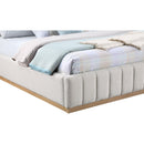  Color_Cream/ Natural  Size_King  -- Lucia Cream Linen Textured Fabric Upholstered King Bed IMAGE 6